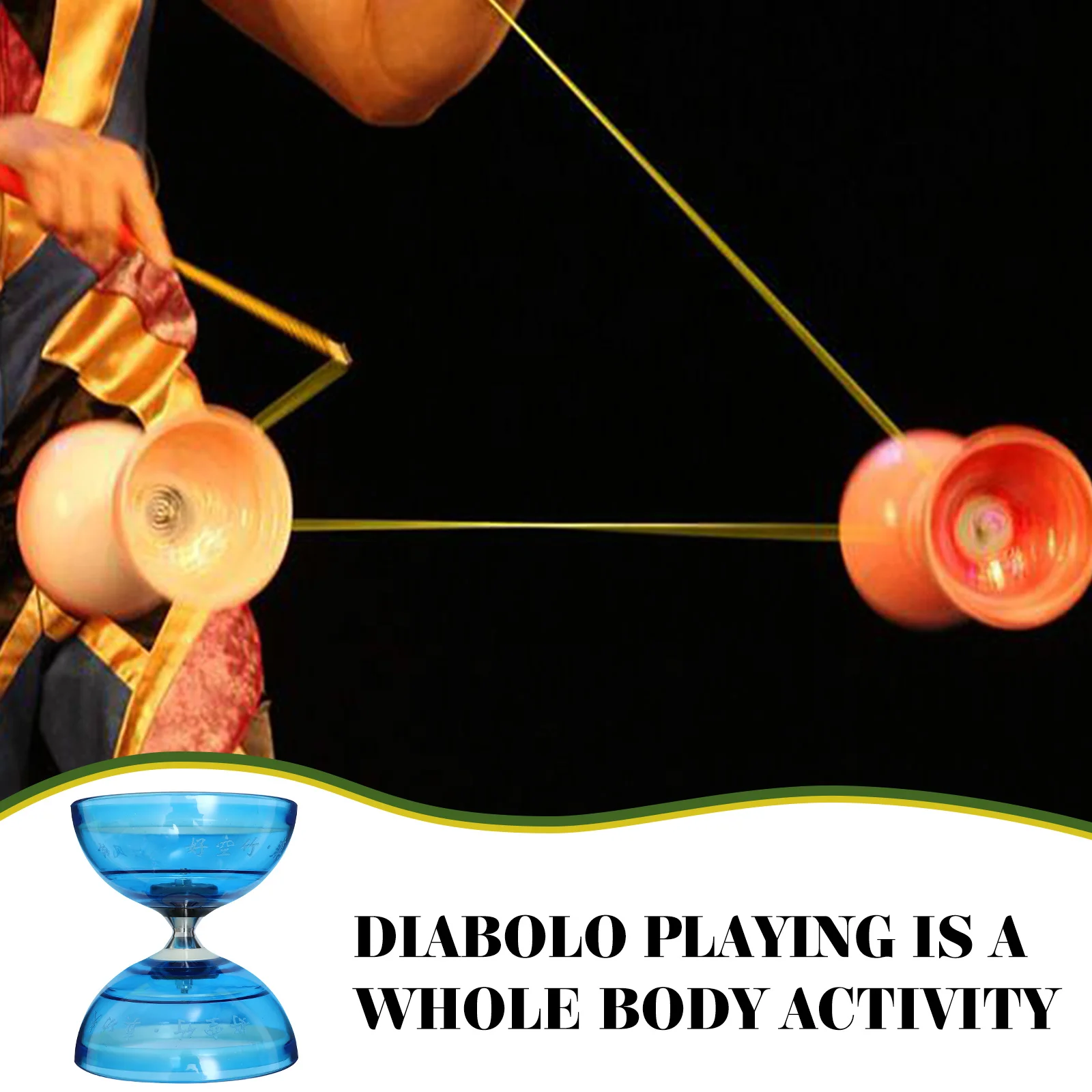 Diabolo Toy Professional Triple Bearing Diabolo Set for Elderly 2025