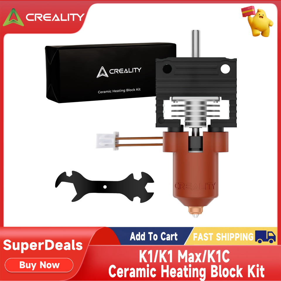Creality Official Original K1/K1 Max/K1C Hotend Ceramic Heating Block Kit 60W 0.4mm Quick-swap Nozzle Kit 3d Printer Accesoires