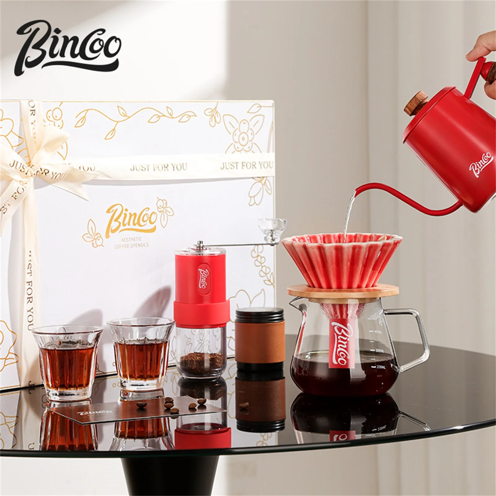 كوب فلتر سيراميك من Bincoo، وعاء قهوة مخمر يدويًا،...