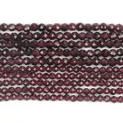 Natural Faceted Blue Sapphire Spacer Beads for Jewelry Making - 15'' Strand (Purple Garnet)