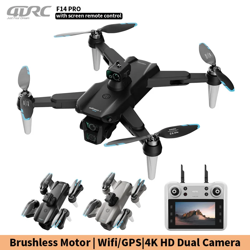 2026 F14 프로 GPS 드론 스크린 리모컨 4K 카메라 브러시리스 모터 드론 ..