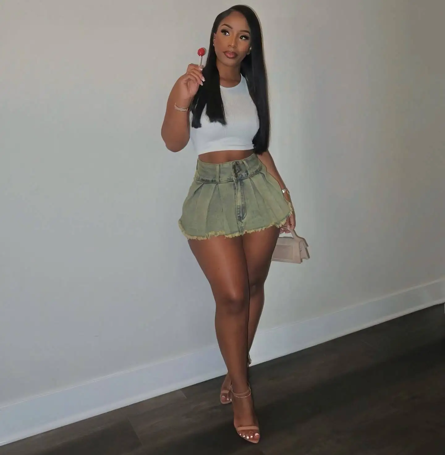Denim Skirts Jean Shorts Pant Pleated Dress 2023 Winter Clothes Women Tie Dye Pant Y2K Streetwear Fashion Sexy Club Party Skirts