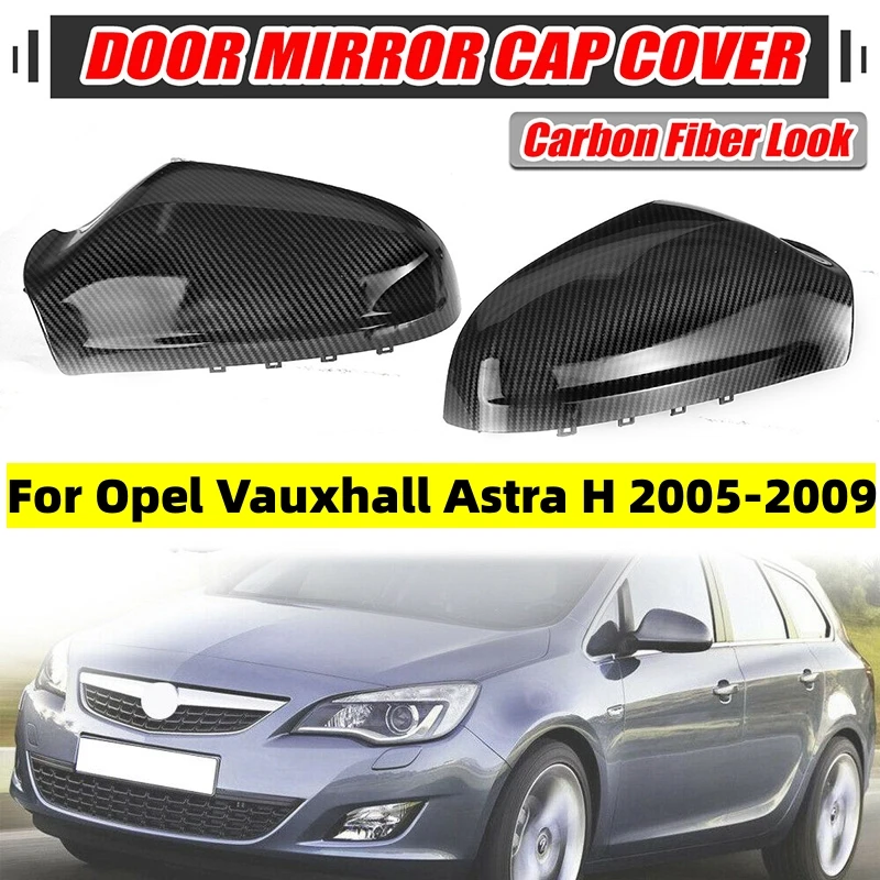 

2x Car Side Door Wing Rear View Mirror Cover For Opel For Vauxhall For Astra H 2004-2013 Rearview Mirror Caps Replacement