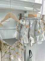 Women's Elegant Floral Print 5-Piece Loungewear Set Comfortable Versatile Daily Home Leisure Pajamas Fashion - Image 4