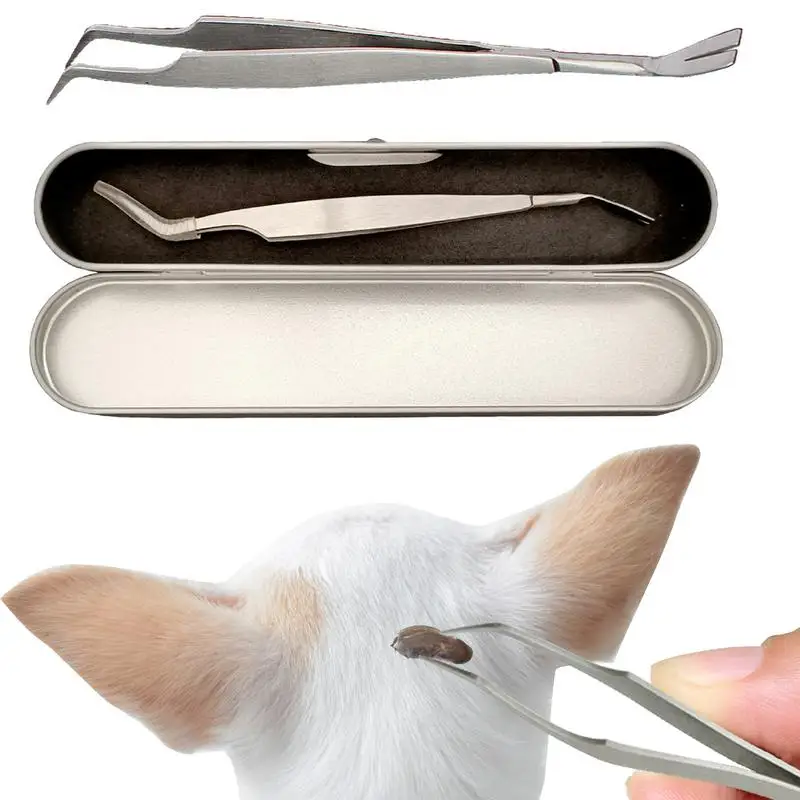 2 In 1 Tick Remover Tool Professional Tick Removal Tweezers For Humans & Pets Pets Flea And Tick Removal Tick Remover Tools 3
