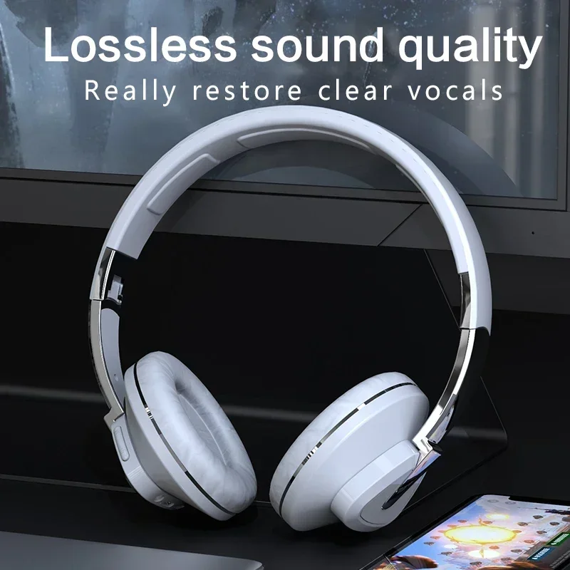 Premium Wireless Bluetooth Over-Ear Headphones with High-Fidelity Bass & Foldable Design