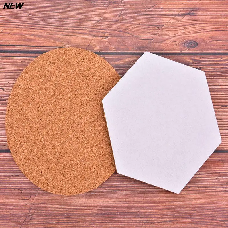 Hexagon Square Cork Board Message Board Photo Wall Adhesive Self-adhesive Background Wall Publicity Column Cork Sticker 1*