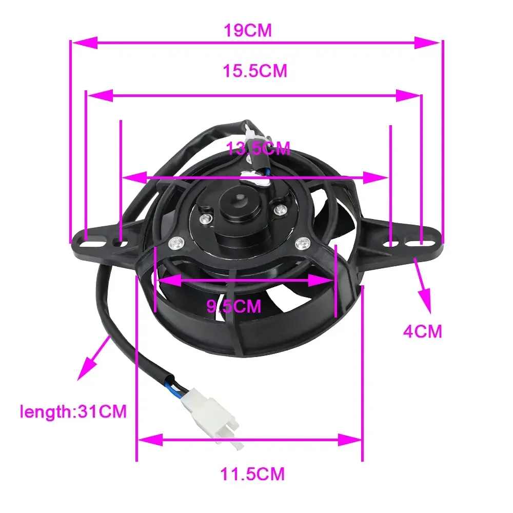 Engine Radiator Cooling Oil Water Cooler Fan For 125cc 150cc 200cc 250cc Gy6 ATV Quad Go Kart Buggy Motorcycle Dirt Bike UTV motorcycle cooling fan,radiator fan mounting kit