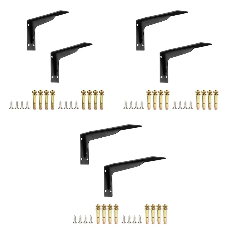

1Pair Heavy Duty Shelf Brackets Wall Mounted Corner Brace for Wood Board
