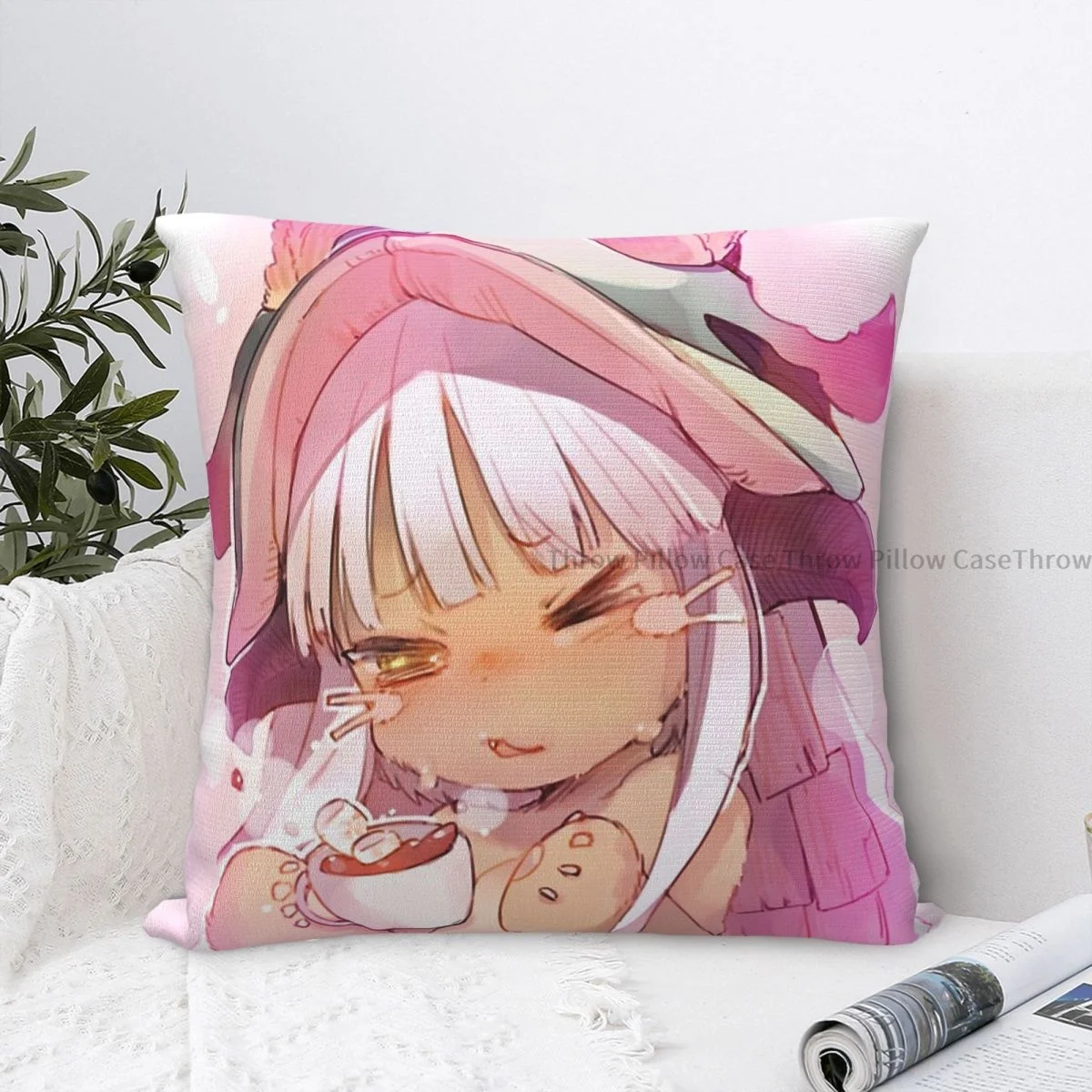 

Симпатичная декоративная подушка Nanachi, сделано в бездне, рюкзак, украшение для стула многоразового использования с принтом Чехол DIY