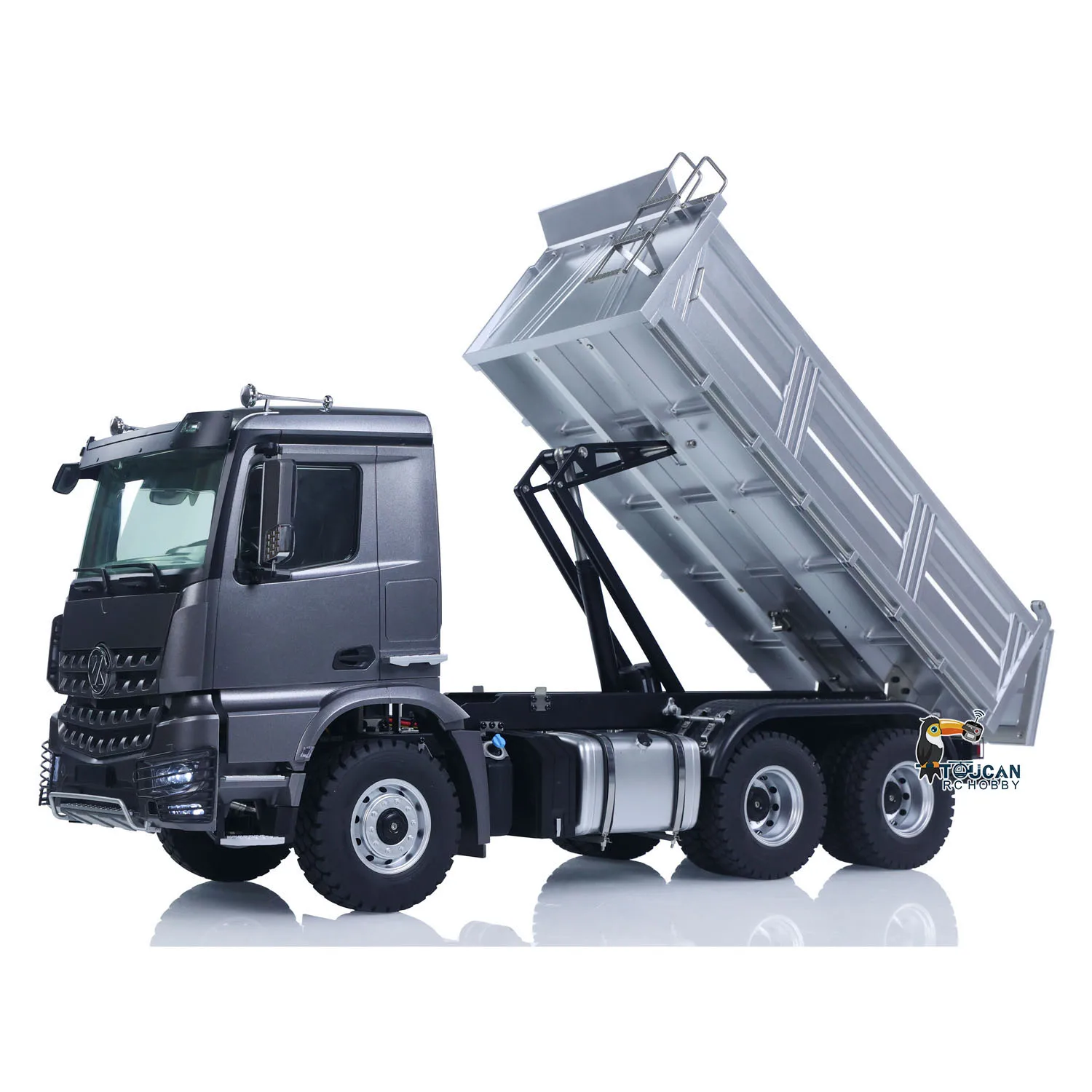 6*6 뉴 카볼라이트 5702 RC 덤프트럭 라이트 사운드 RTR 1/14 스케일 2.4G 무선 조종 자동차 덤퍼 팁퍼 자동차 모델 장난감 (성인용)