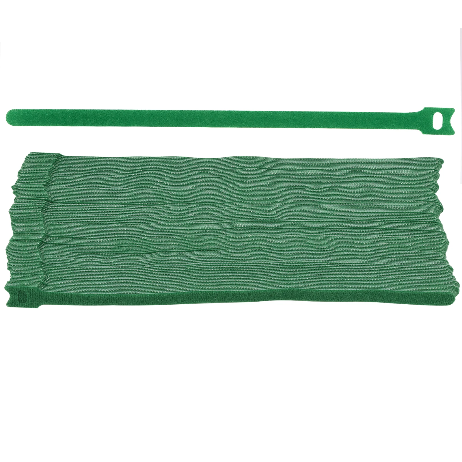 100PCS 12inch Reusable Green Hook and Loop Plant Cable Ties Holiday Plant Straps Polyester Ties for Wreath Garland Xmas Tree
