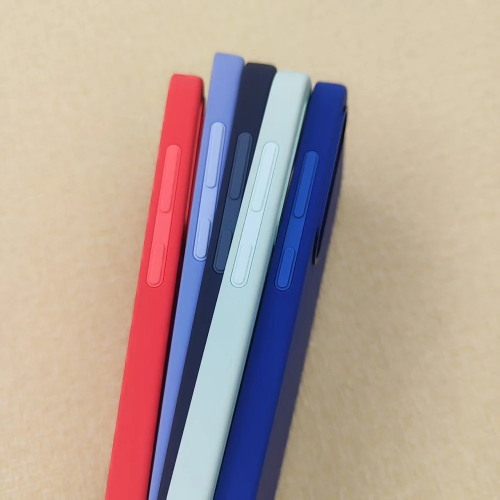 Premium Liquid Silicone Phone Case with Protection Bumper - Solid Color with Official Packaging