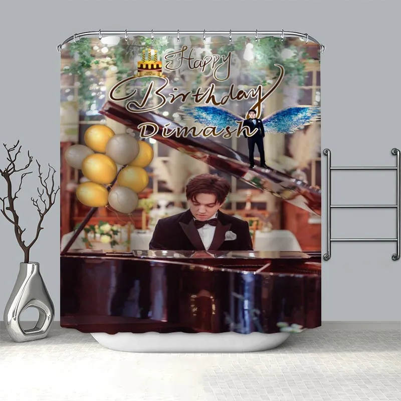 

Занавеска для душа из полиэстера, с крючком, 0929p