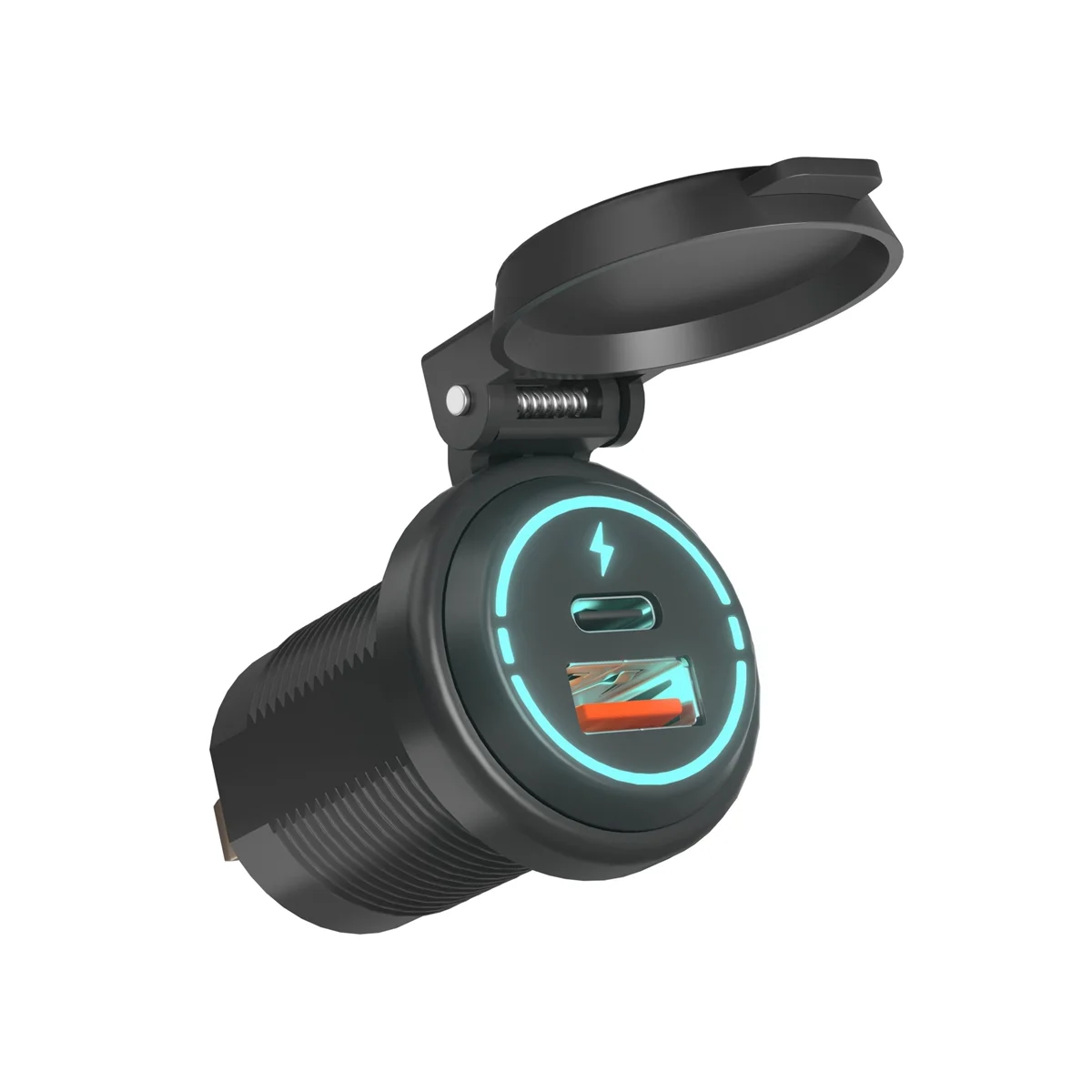 PD + USB 충전기 소켓 방수 해양 QC3.0 USB 전원 콘센트, 선박, 보트, 오토바이, 트럭, 골프용