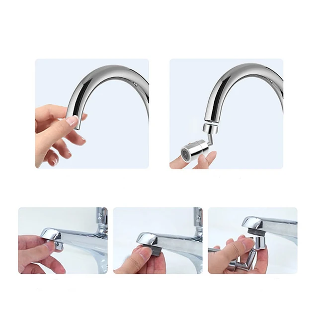 Universal Multifunctional 720 Rotatable Faucet Extender Sprayer Head Two Outlet Mode Splash Filter Movable Kitchen Bathroom Tap 3