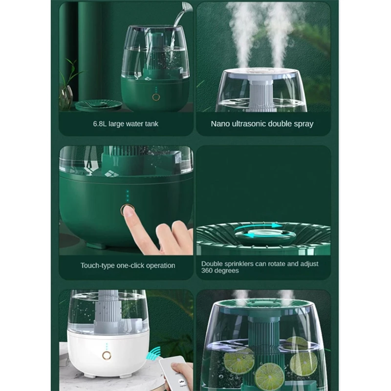 Description Picture 6 of itemHumidifier Double Spray High-Volume Humidifier Household Mini Desktop Heavy Fog Humidifier Make-Up Air Purifier EU Plug