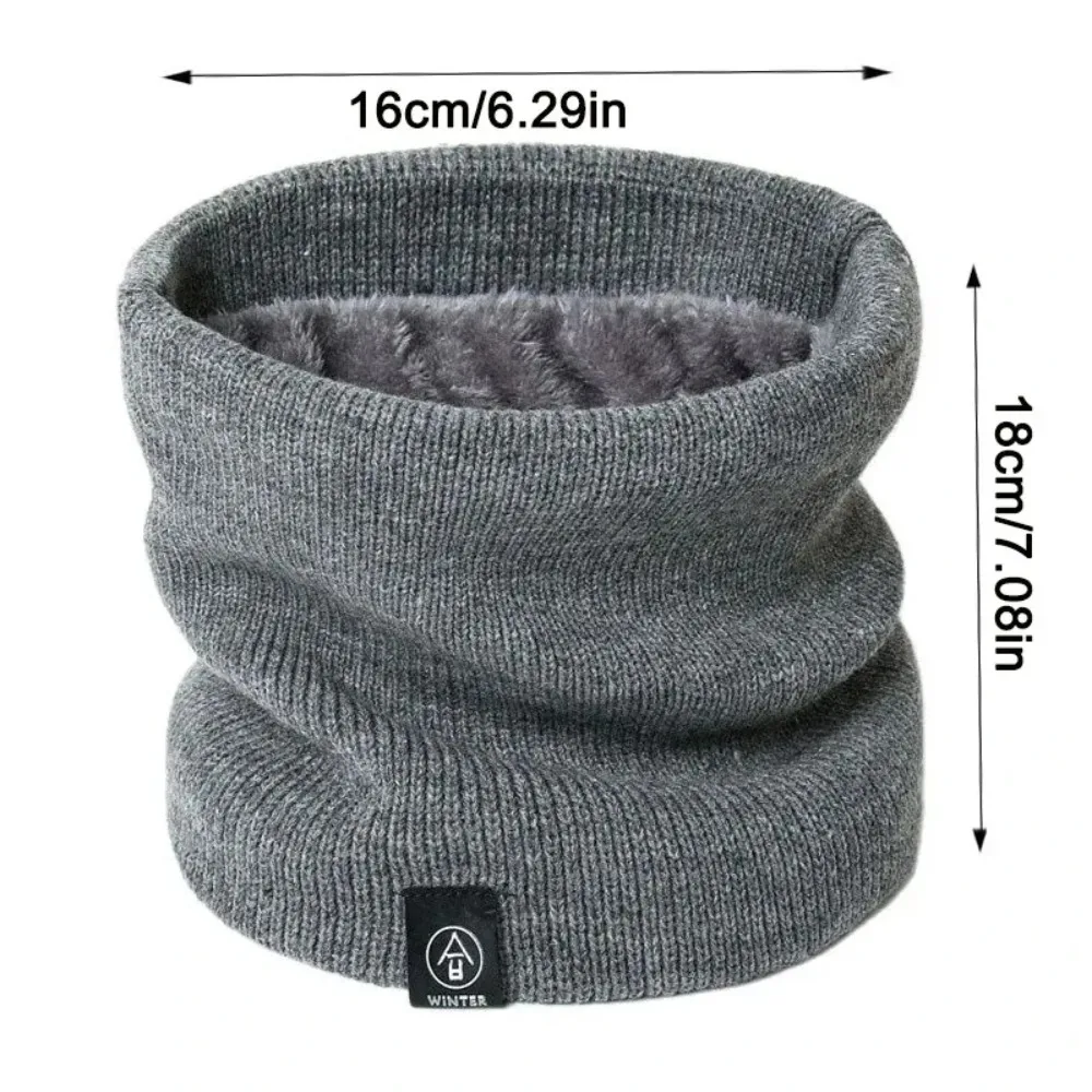 Women Knitted Scarf Solid Cashmer Like Winter Snood Scarves Lady Warm Thick Unisex Men Neck Scarfs Ring