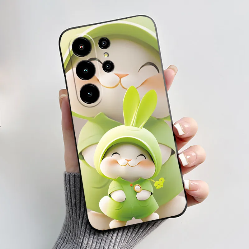Anti-Scratch Black Cat Pattern Soft Phone Case