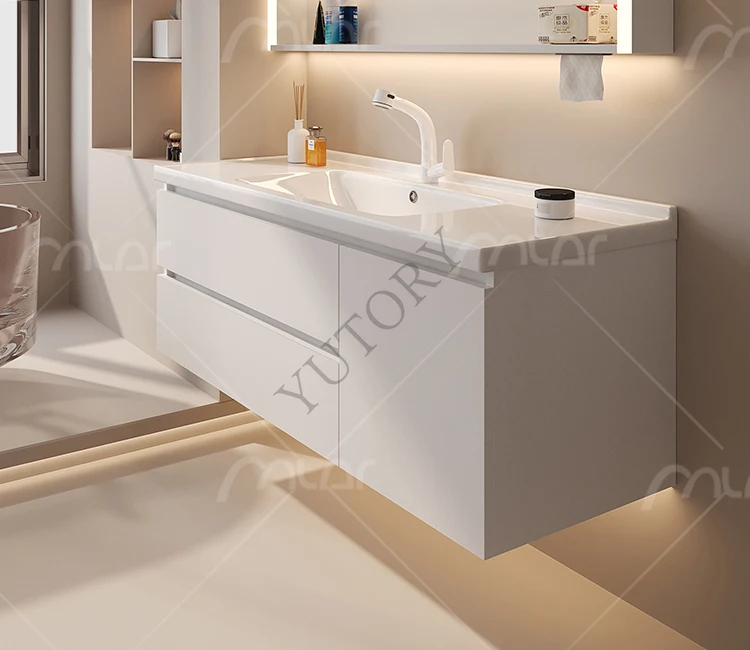 Smart bathroom cabinet ceramic integrated basin washbasin cabinet combination modern bathroom washstand