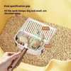 Stainless Steel Cat Litter Scoop Long Handled Hollow Design Pet Waste Picker Fast Sifting Deep Shovel Litter Box Shovel 3