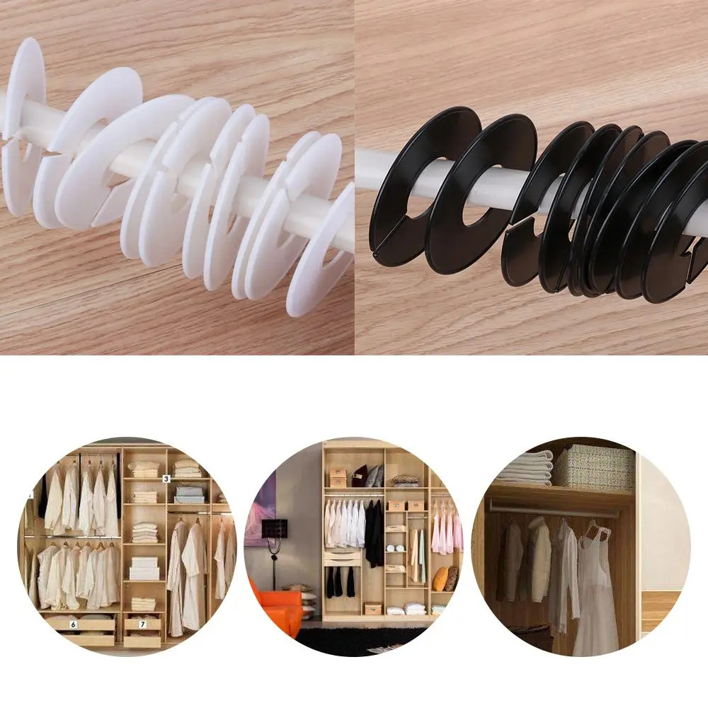DIY 의류 사이즈 칸막이, 원형 옷걸이, 옷가게 또는 가정용 옷장 칸막이, 흰색 빈 칸막이, 5 개, 10 개