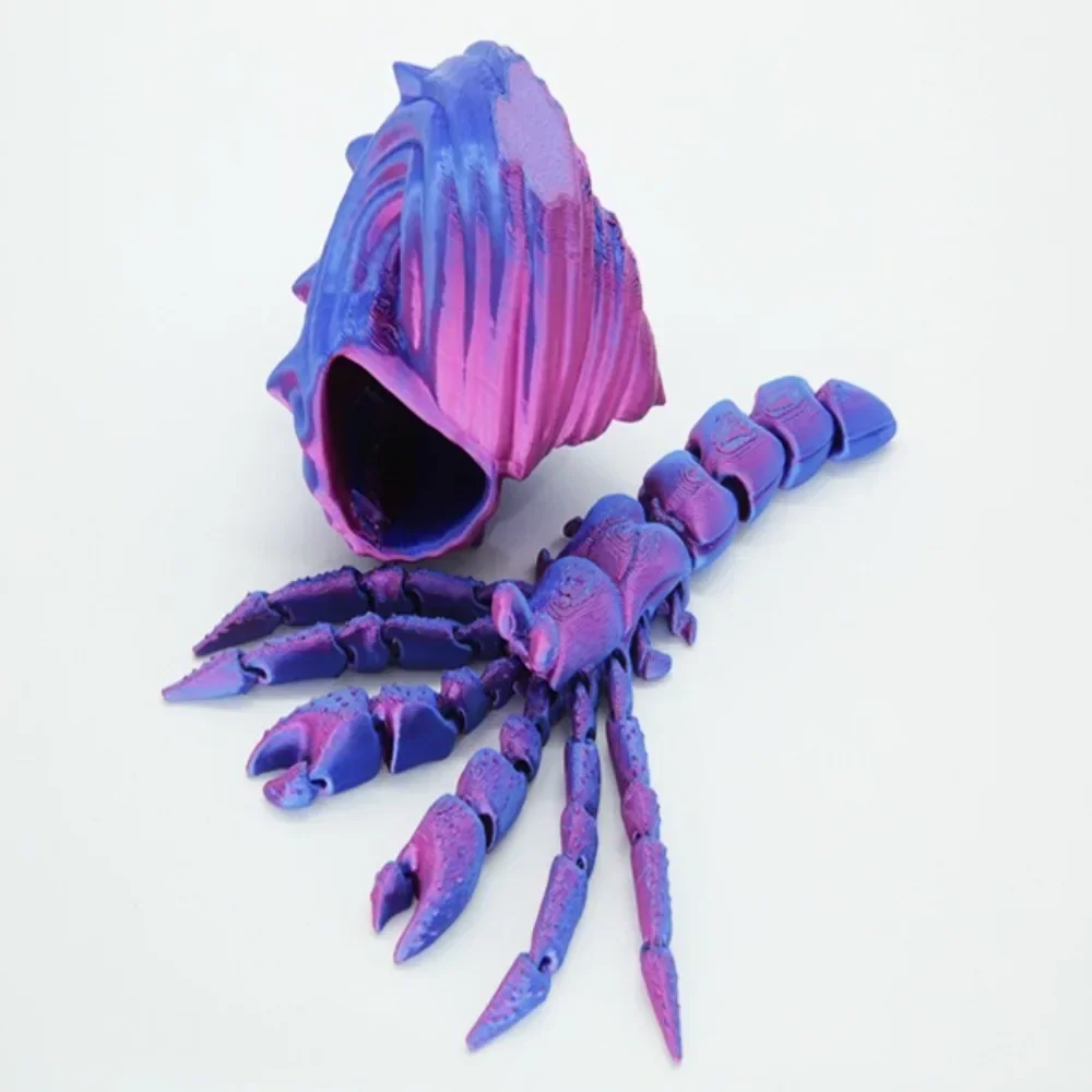 Articulated Hermit Crab Ocean-Themed Desk Ornament - Unique Marine Life Decor Gift