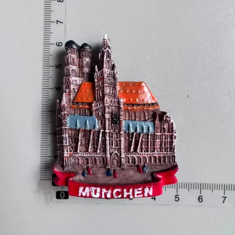 MUYU Magnete Frigorifero 3D Francoforte - Souvenir Artigianale In Resina - Regalo Viaggio