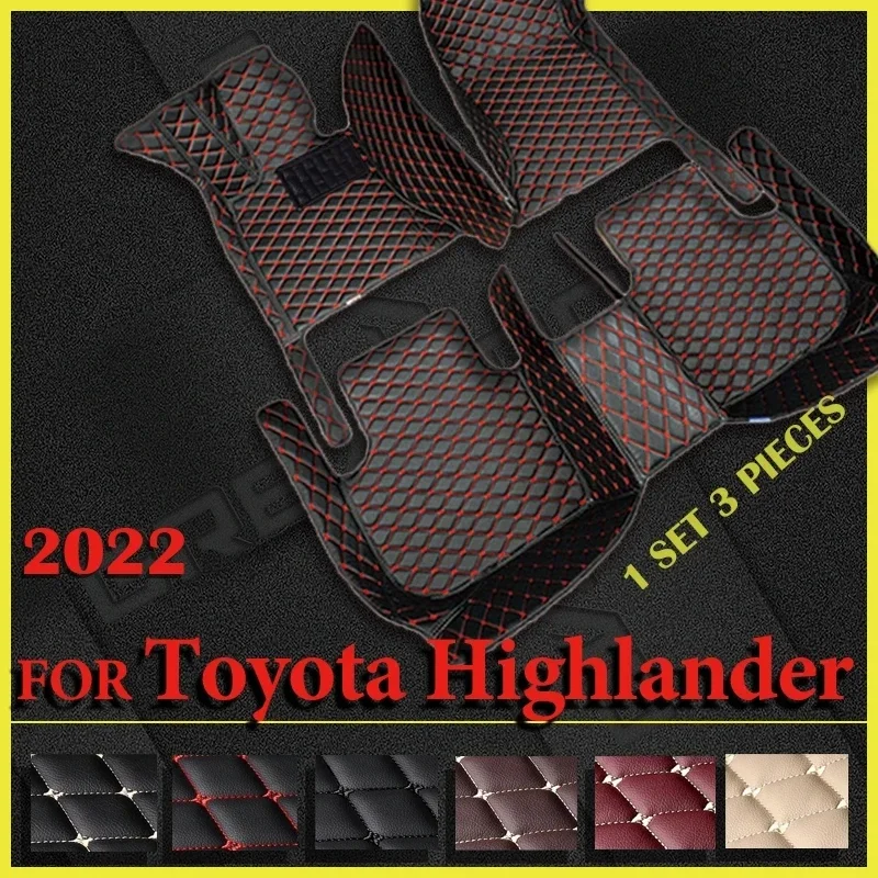 

Car Floor Mats For Toyota Highlander Hybrid Five Seats 2022 Custom Auto Foot Pads Automobile Carpet Cover Interior Accessories