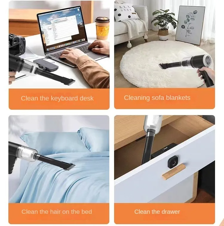 Car Vacuum Cleaner Portable Wireless Cordless Handheld Dual Use Mini Cleaner