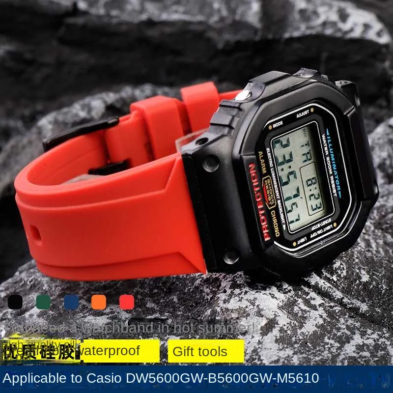 Per Casio G-Shock Gw6900 Dw5600 Gw-B5600 Gm-5600 Cinturino Per Orologio Sportivo In Gomma Impermeabile Da Uomo In Silicone