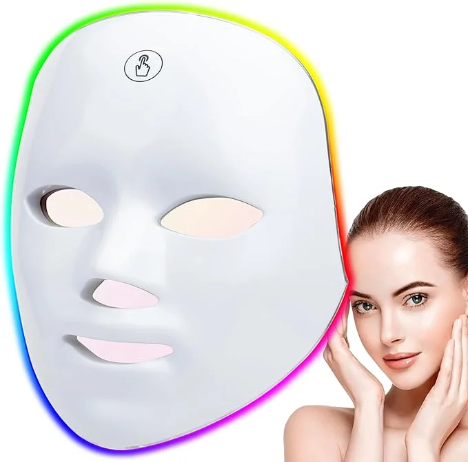 Rechargeable Facial LED Mask 7 Colors LED Photon Beauty Mask Skin Rejuvenation Home Face Lifting Whitening Beauty Device LED Facial Mask