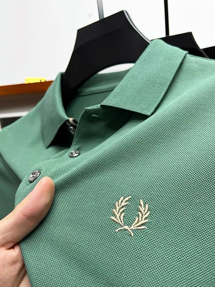 Hot selling Summer Embroidery Men's Golf Casual POLO Luxury Wear High Quality Brand  Men's Lapel Short Sleeve Polo Shirt