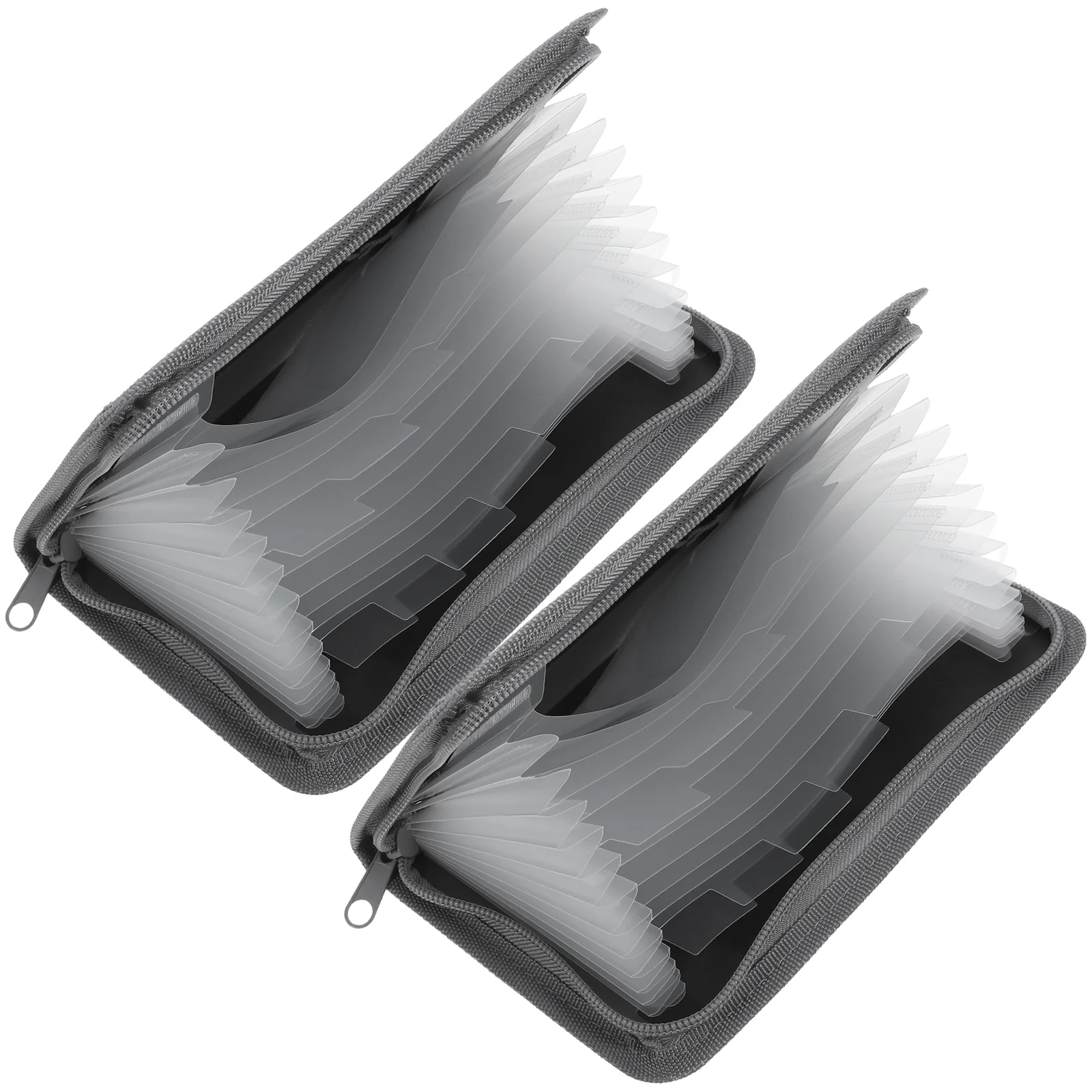 

2 Pcs Paper Organizers Bill Accordion Bag Expanding Holder Plastic Organizer Office