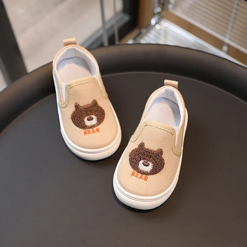 Children Shoes Spring Summer Kids Shoes Toddler Sneakers Animal Patterns Unisex Boys Girls Casual Slip-on Shoes Strawberry Bear 4