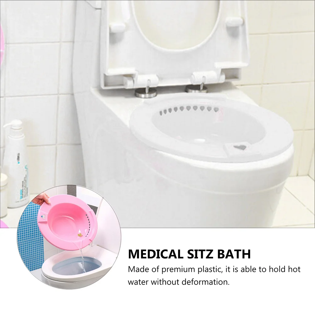 2 Pcs Plastic Sitz Bath Portable Tub Basin for Pregnant Women Hip Bath Toilet Bidet Home Nursing Hot