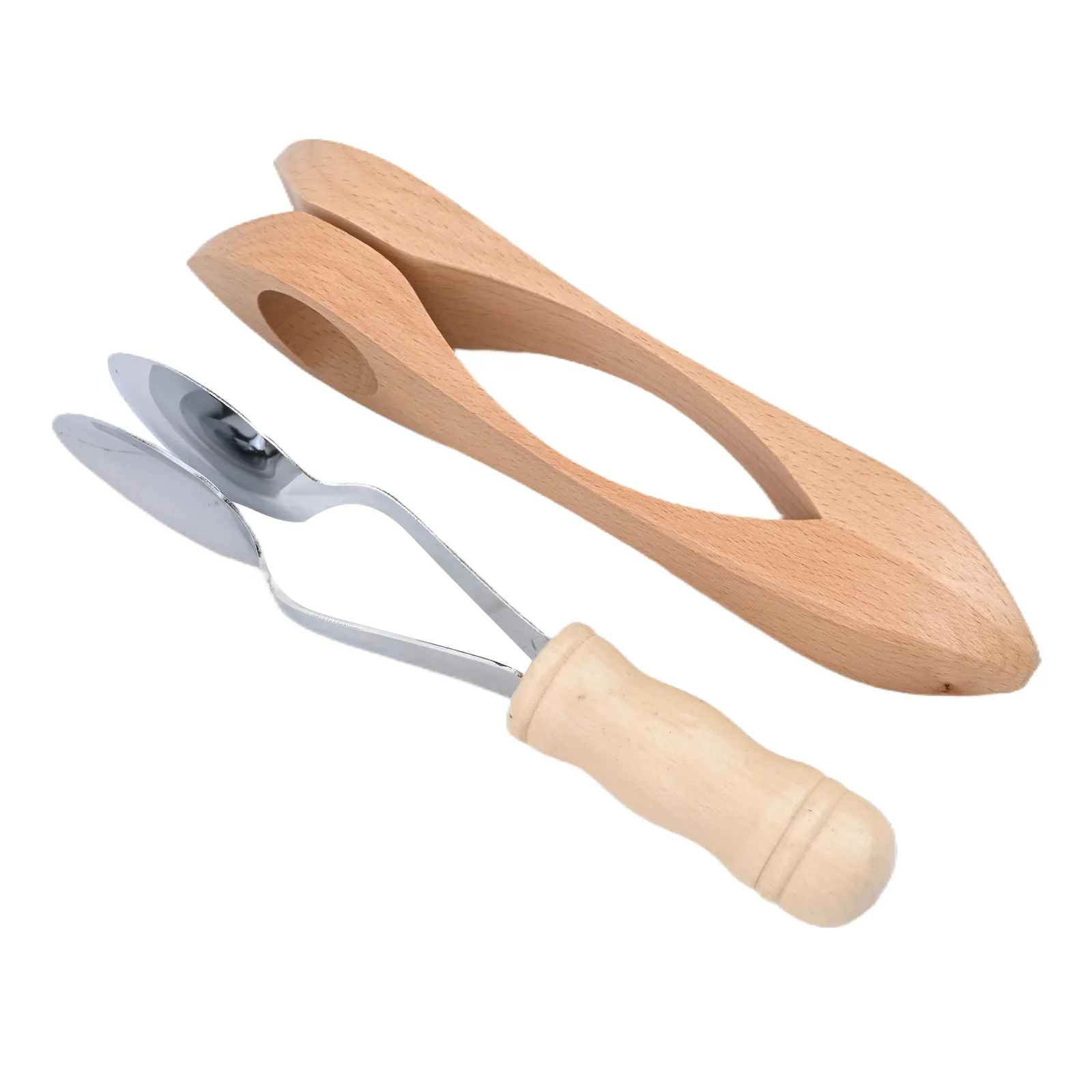 Musical Spoons with Wooden Handle Strong Quality and Reliable Structure Ideal for Parties and Festivals 2 Pack