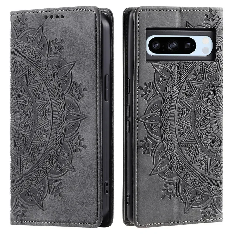 Premium Magnetic Flip Leather Wallet Phone Case with Card Holder and Book Cover Design