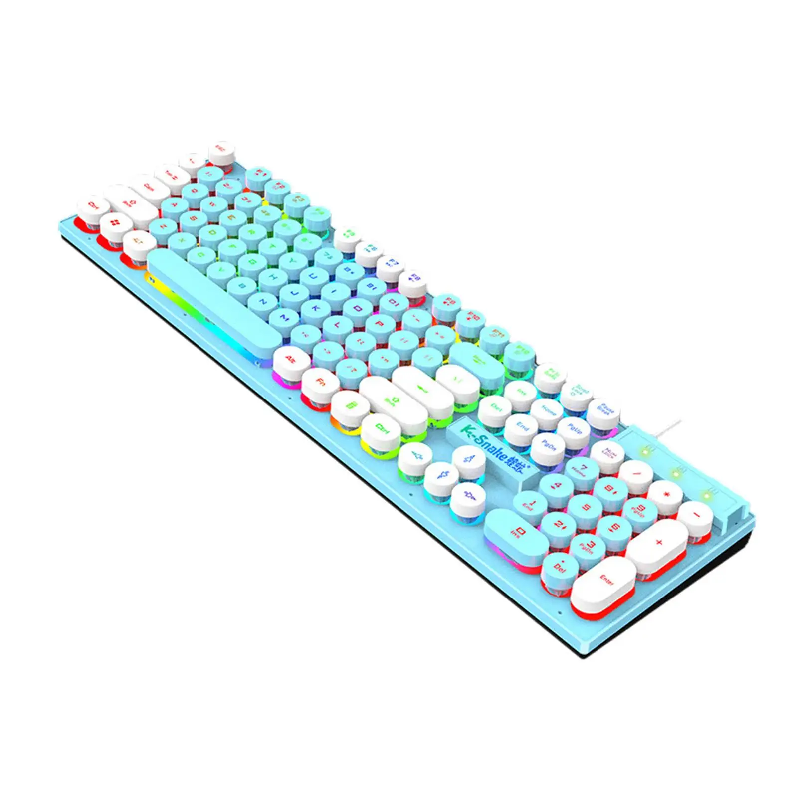 Universal - Clavier mécanique à 104 touches Porte-clés rétro circulaire Clavier  gaming RVB Clavier pour PC portable Clavier gaming - Pavé Numérique - Rue  du Commerce