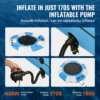 VEVOR 6.5/10/12/13/15ft Water Trampoline InflatablRecreational Water Bouncer w/Electric Inflator Portable Bounce Swim Platform 4