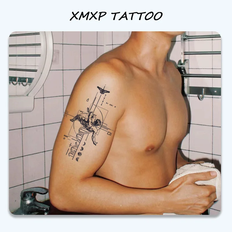 Fallen Angel temporary tattoo sticker, waterproof tattoo, lasts to 15 days fake tattoo, semi permanent tattoo Fallen Angel 4