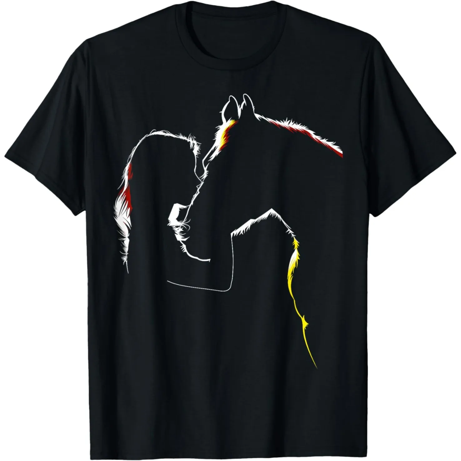 Lustige Pferde-T-Shirts mit grafischen Motiven für Damen und Herren, reine Baumwolle, Humor-Streetwear-T-Shirt, kurzärmelig, Unisex, lockere Kleidung