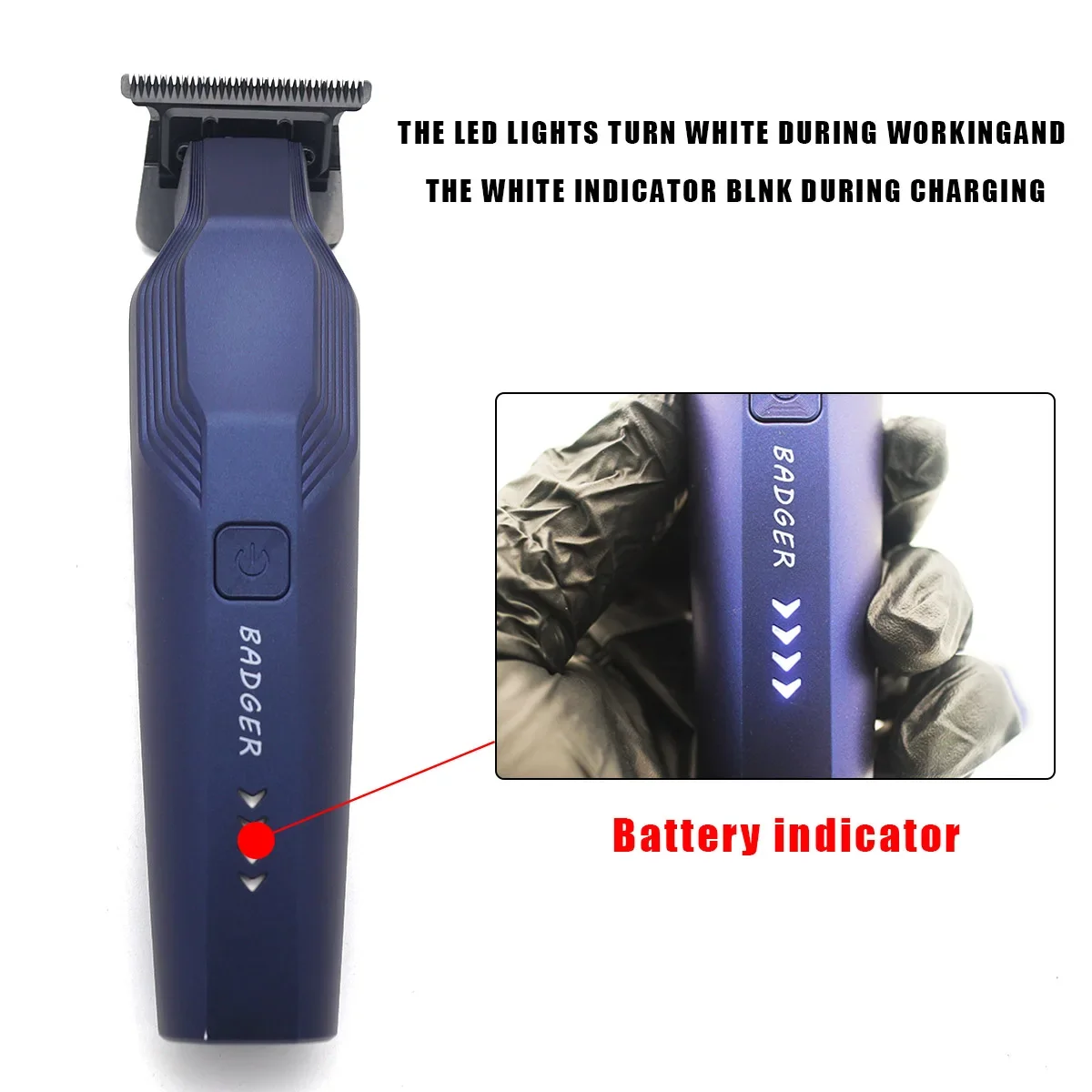 M4T Hair Trimmer 7200RPM PRECISE BLACK GRAPHITE T-shape Blades Powerful Silent Motor Revs Charging Base MEN