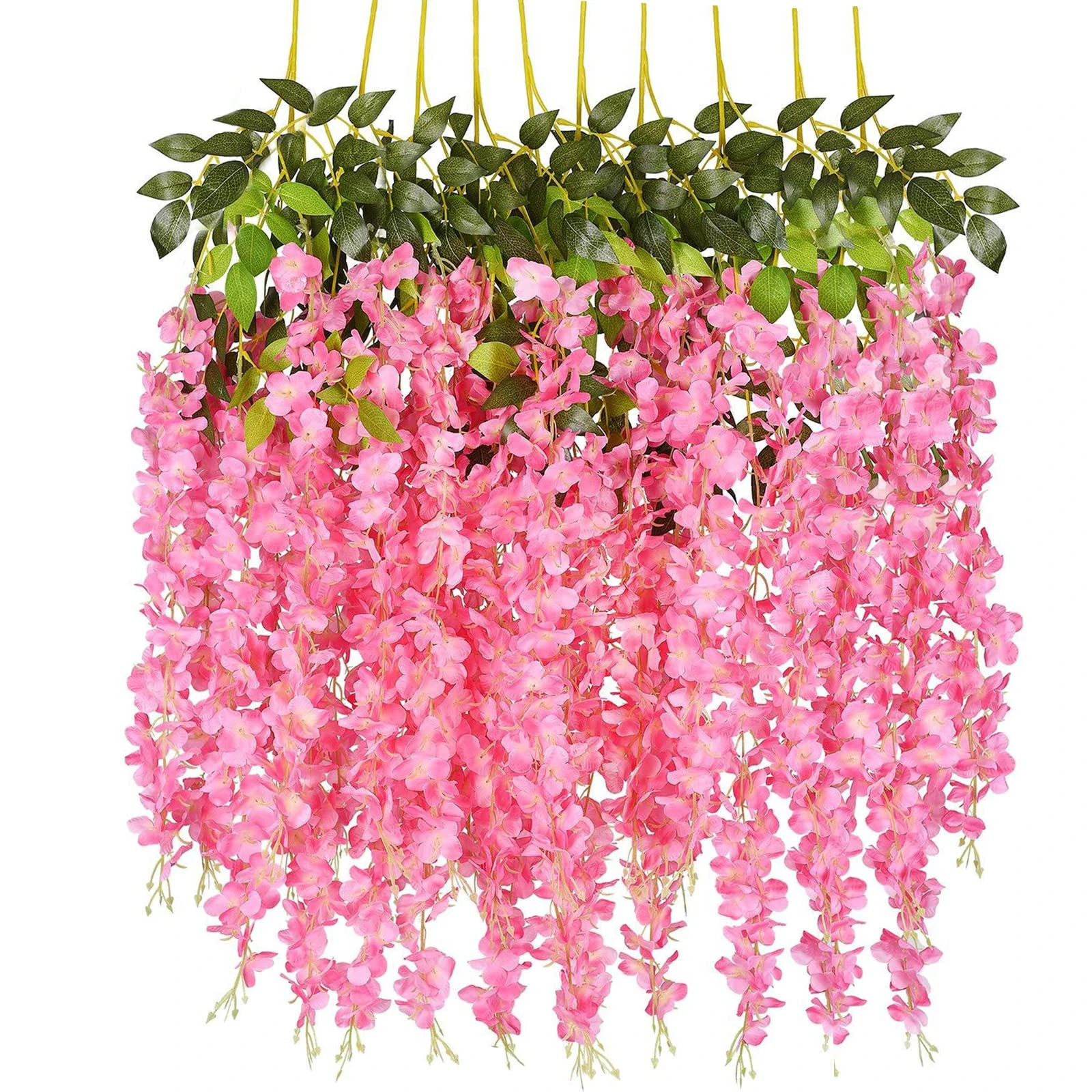 6PCS Wisteria Artificial Flower Decorations 1.1M Hanging Garland Silk
