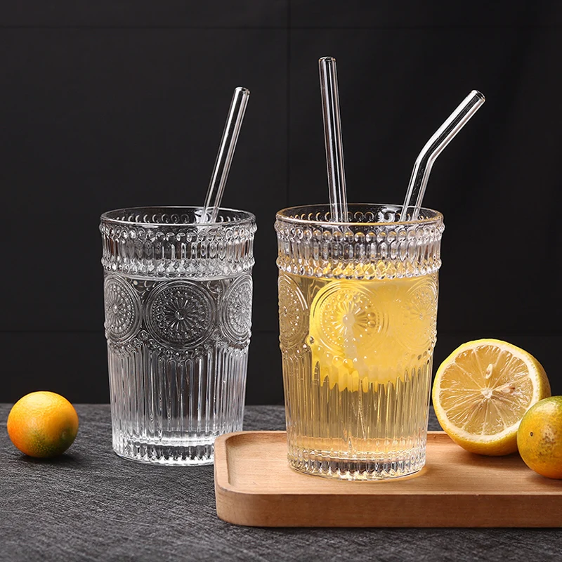Description Picture 4 of item8Pcs Glass Straw Reusable Drinking Straw Borosilicate Glass Tube Straws for Drinks Cocktail with Cleaning Brush Bar Accessories