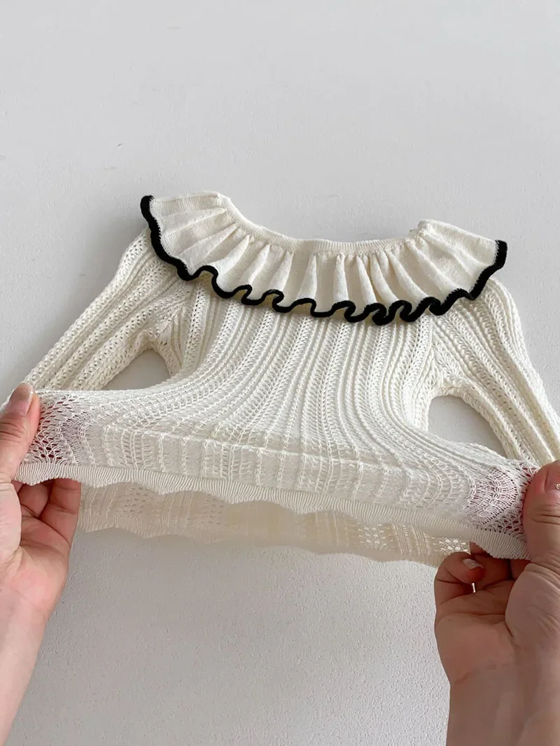 Baby Girls Knitted Bodysuit Set Spring Outfit