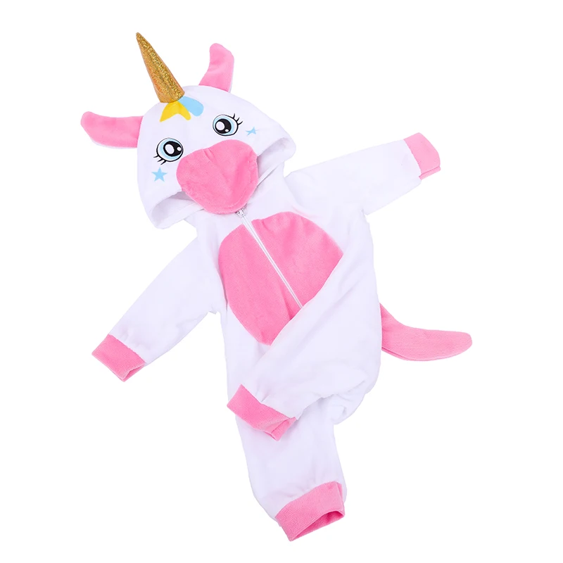 38cm doll clothes for 43cm Bebe doll boy clothes pants blue elephant set for 17" doll fur pajama