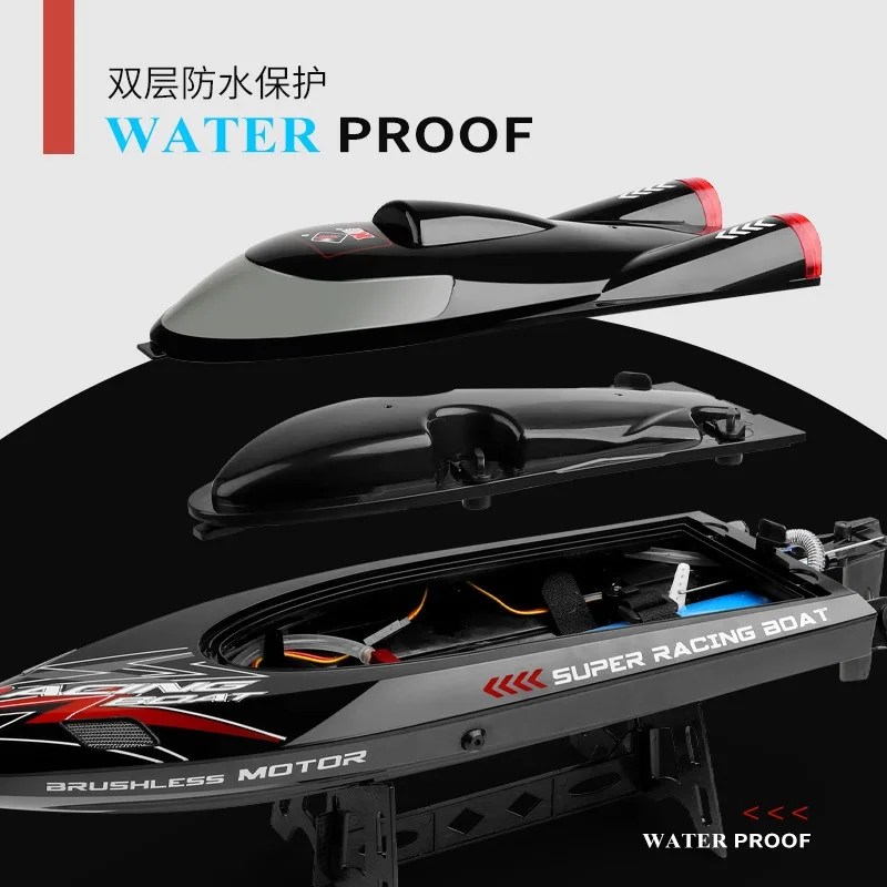 46CM RC Boat 55KM/H Professional Remote Control Speedboat High Speed Racing Big RC Yacht Endurance 5 Minutes Kids Boys Gifts 5
