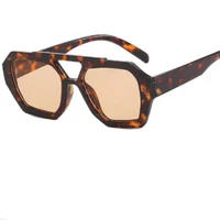 Lunettes de soleil irrégulières à double faisceau transfrontalier européennes et américaines 2023 Nouvelles lunettes de soleil rétro personnalisées populaires sur l'intérieur 5