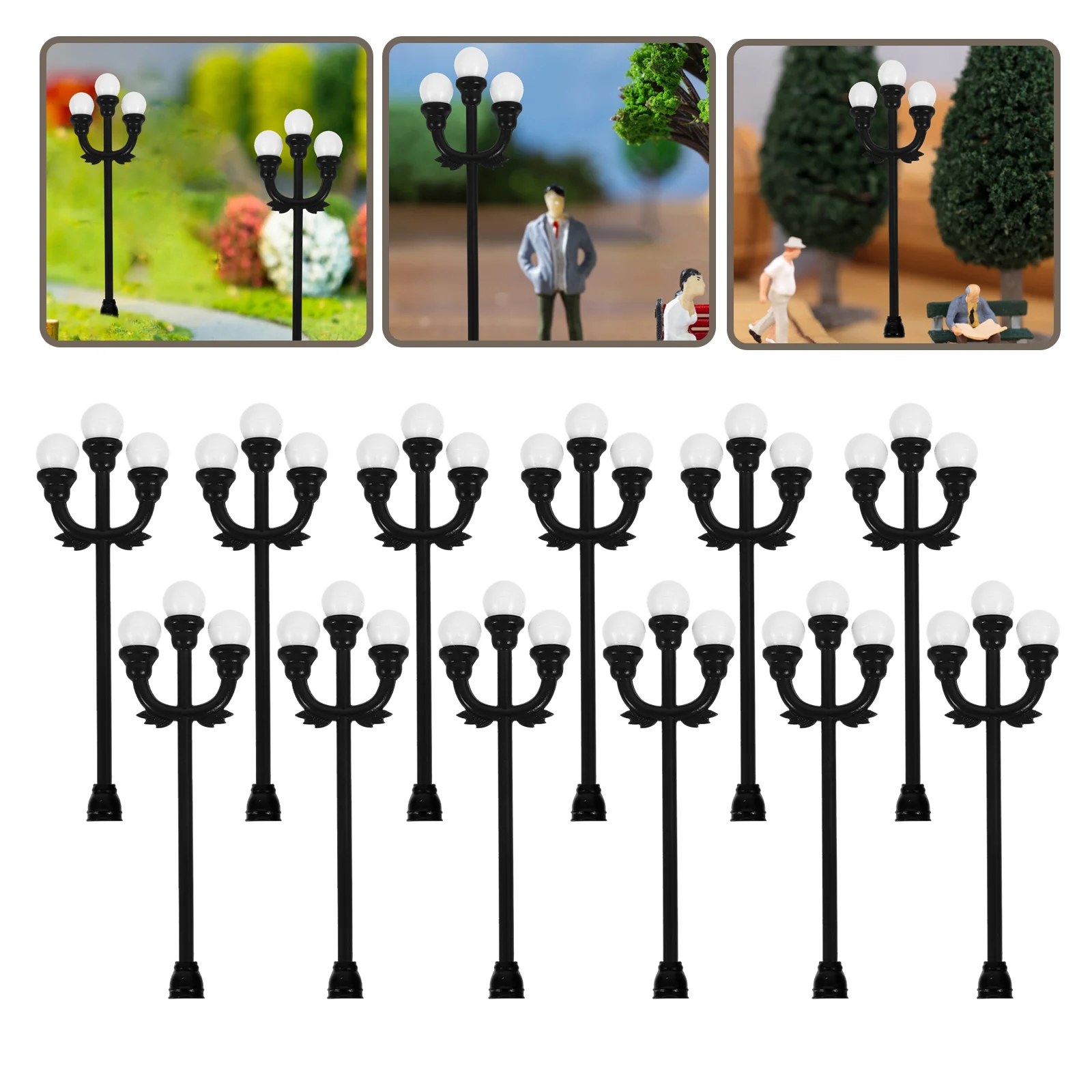 

Miniature Pathway Lantern Simulation Street Lamp Decoration Vintage House Decorative Lights